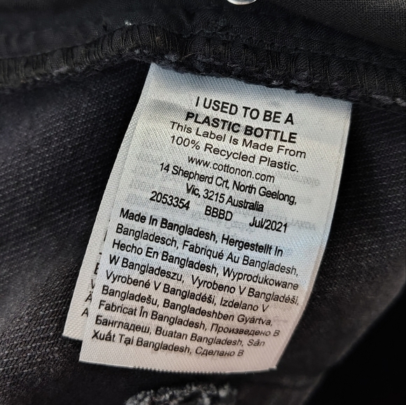 Cotton On Women's Midnight Black Curve Baggy Straight Leg Jeans Sz 12 High Rise - Picture 10 of 14